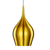Vibrant Gold Vintage Single Lamp Bell Pendant Light 120mm