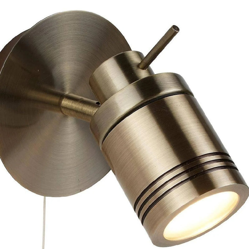 Antique Brass Modern Switched Wall Spot Light