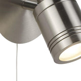 Satin Silver Spot Light with Pull Cord