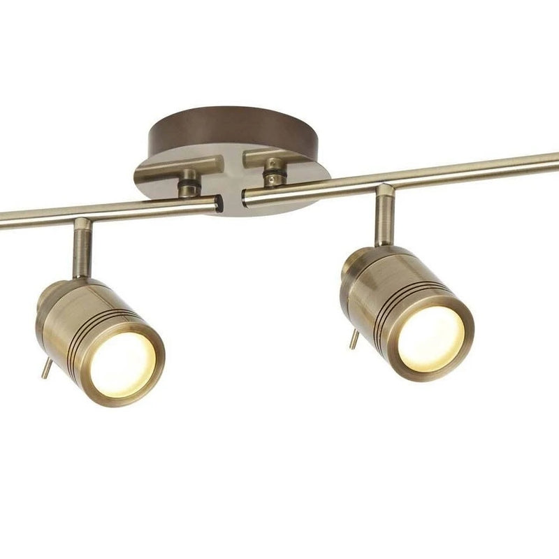 Antique Brass Bar Spot Light with 4 Heads