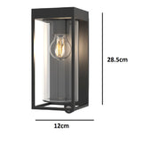 Black outdoor solar lantern