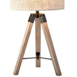 Modern Grey Wooden Table Lamp