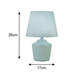 Green Vintage Table Light with Cotton Shade