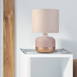 Pink & Copper Desk Table Lamp