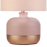 Pink and Copper Bedside table lamp