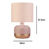 Pink Table lamp with Pink Cotton Shade