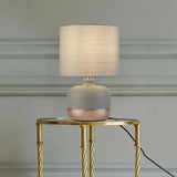 Grey & Copper Desk Table Lamp