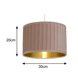 Blush Pink Velvet Drum Lampshade