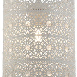 Matt White Metal Fretwork Shade