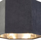 Charcoal Grey Velvet Hexagon Table Light Lampshade