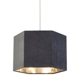 Dark Grey Velvet Easy Fit Pendant Shade