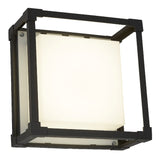 LED Anthracite Outdoor Modern Square Flush Wall Light 200mm