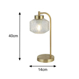 Brass Vintage Table Light with Shade