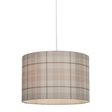 Grey Cotton Tartan Check Easy Fit Pendant Shade