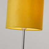 Chrome & Yellow Velvet Table Lamp
