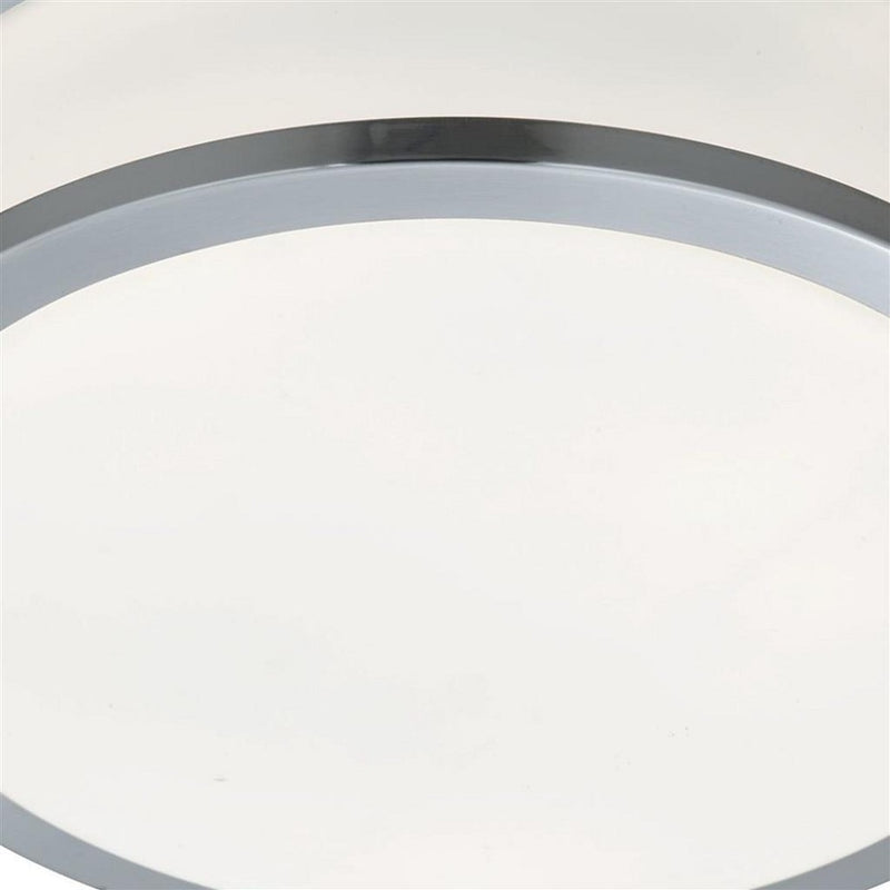 Satin Chrome Flush Ceiling Light