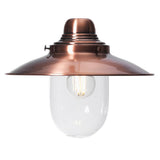 Copper Metal & Glass Coach Lantern Industrial Shade
