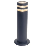 Anthracite Grey Outdoor Modern Cylinder Pedestal Post Light 400mm