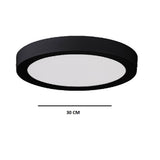 Black LED Flush Ceiling Light