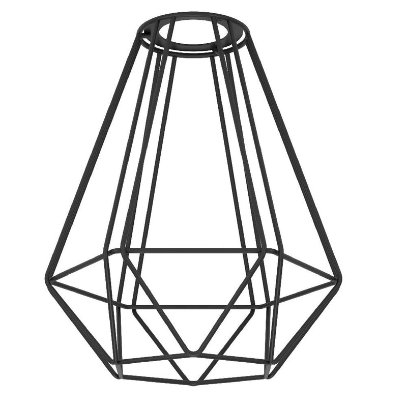 Black Vintage Wire Cage Easy Fit Pendant