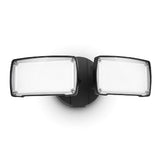 LED Matt Black Outdoor Double Head Flood Wall Light 2350lm 21W