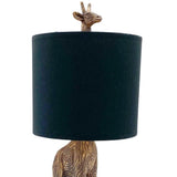 Antique Gold Resin Standing Giraffe Table Lamp