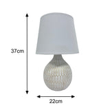 White Geometric Table Lamp