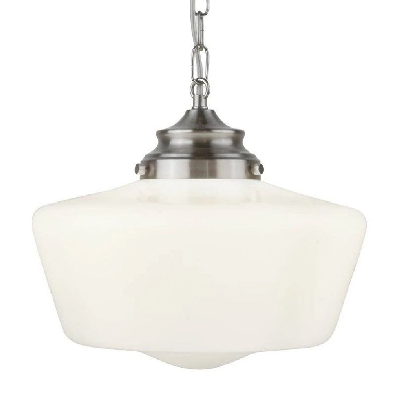 Satin Chrome Glass Pendant