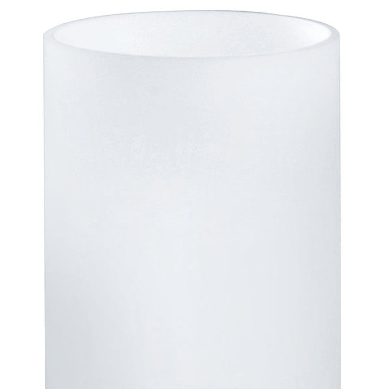 White Frosted Cylinder Glass Table Lamp 20cm