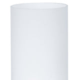 White Frosted Cylinder Glass Table Lamp 35cm
