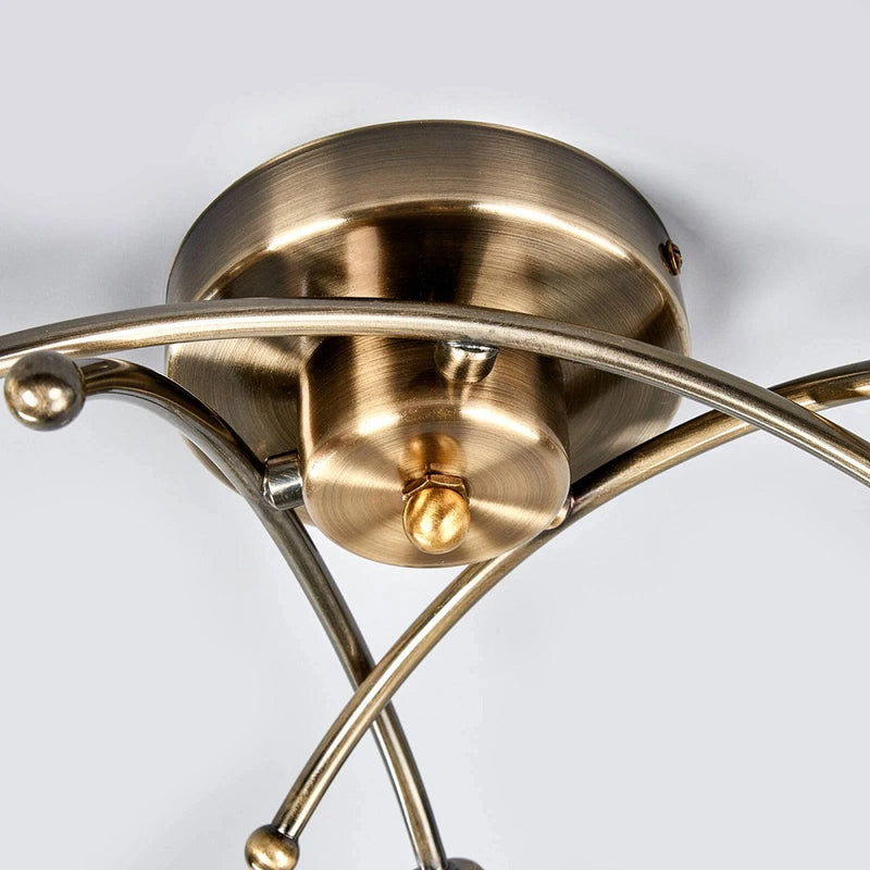 Antique Brass Living Room Ceiling Light