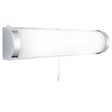 Polished Chrome Bathroom 2 Lamp Bracket Switched Wall Light 400mm