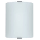 White Satinated Glass and Chrome Modern Wall & Ceiling Light 210mm