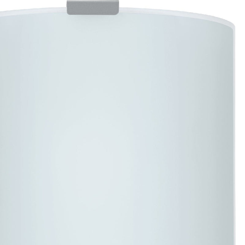 White Satinated Glass and Chrome Modern Wall & Ceiling Light