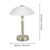 Satin Nickel Touch Table lamp
