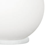 White Retro Glass Globe Table Light