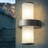 silver outdoor wall light