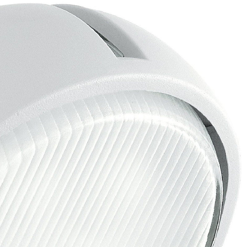 Matt White Half Moon Modern Outdoor Bulkhead Wall Light