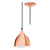 Copper and White Modern Single Lamp Pendant Light 170mm
