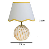 Striped table lamp with Shade