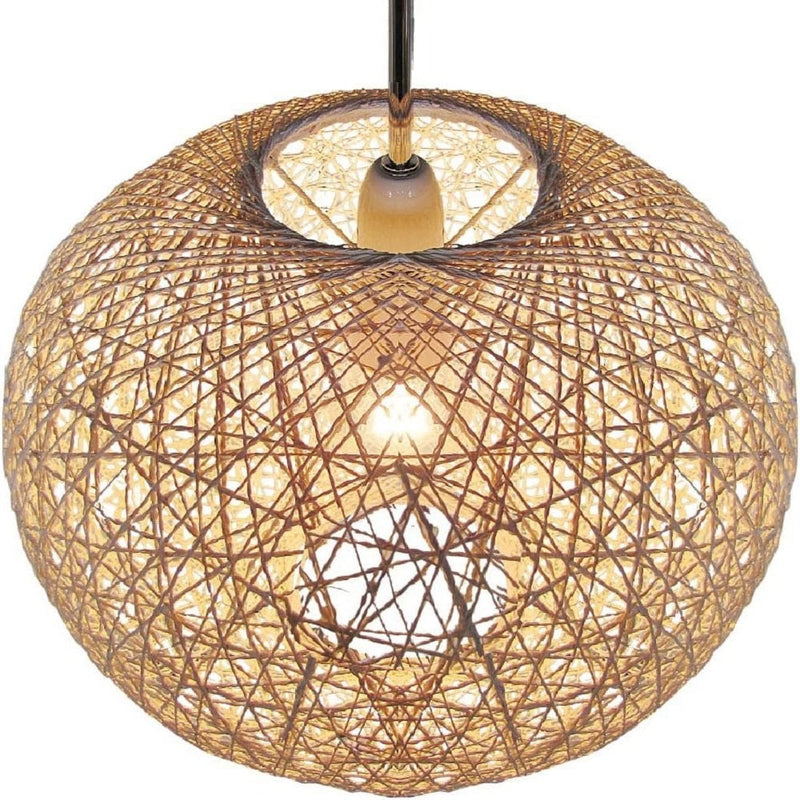 White Woven String Ball Vintage Retro Pendant Shade