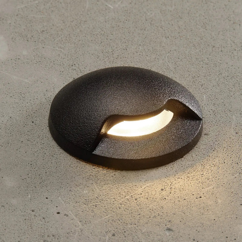 Black LED Outdoor walkover Recessed Wall Light