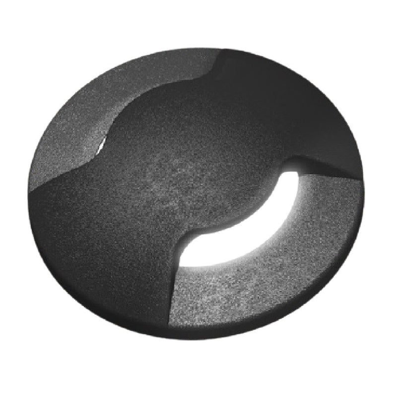 Britalia BRALDO-2L-BL LED Black Outdoor Recessed Ground &amp; Wall Twin Slot Light 5cm | Coastal IP67 | 1.7W 170 Lumen | 4000k Cool White