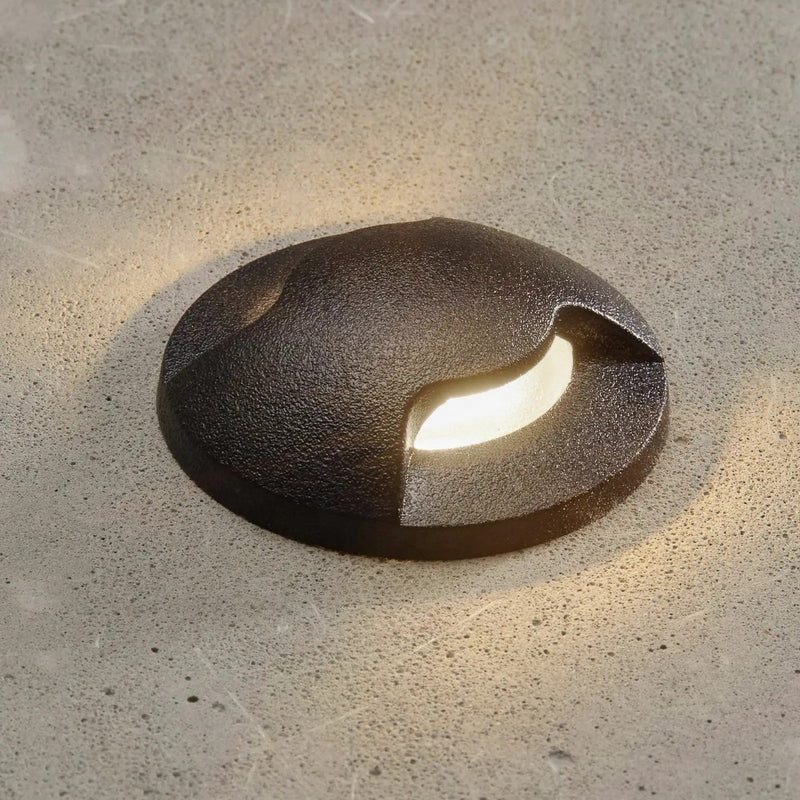Black LED Outdoor walkover Recessed Wall Light
