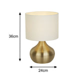 Antique Brass Touch Table Lamp