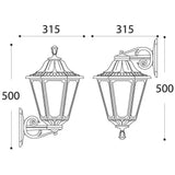 Black Outdoor Up or Down Wall Light