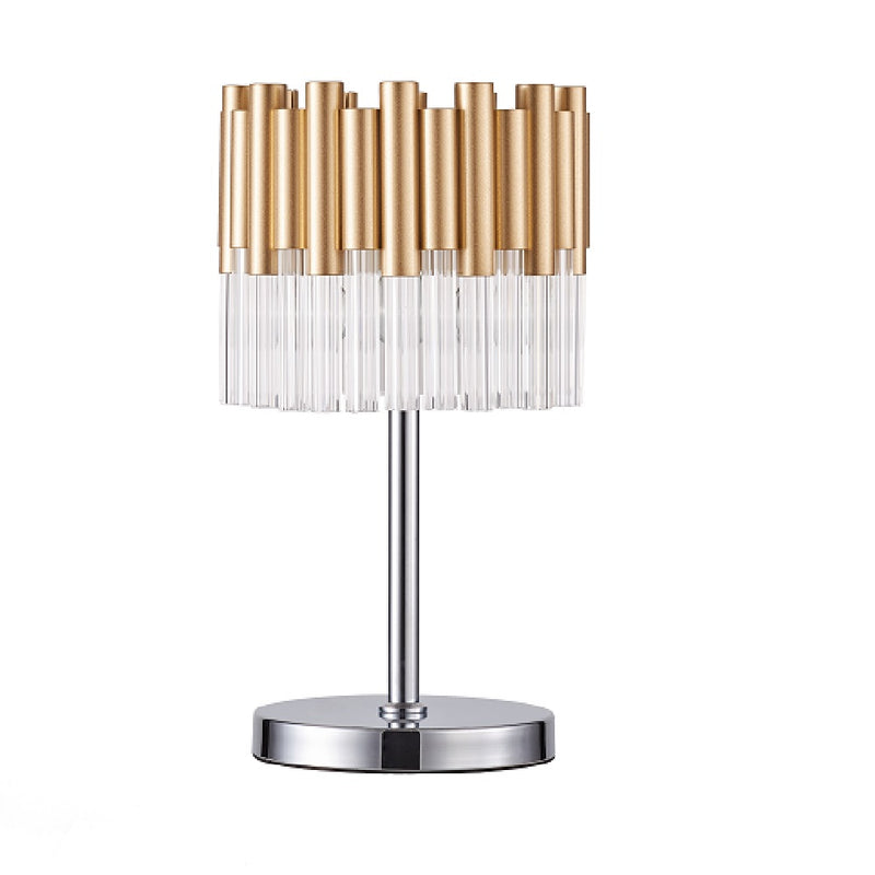 Gold and Polished Chrome Table Lamp