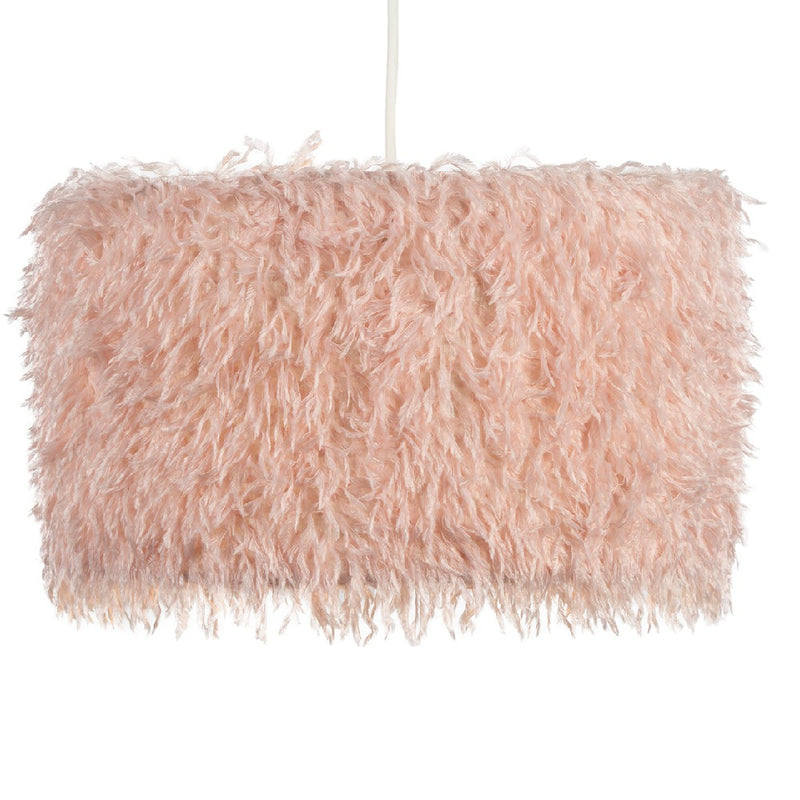 Pink Faux Feather Non electric Pendant Shade
