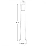 Black Weatherproof outdoor post light