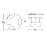 Black Modern Round Driver Over Ground Light